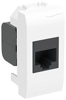 Розетка компьютерная для кабель-канала DKC Brava 1-м. 1 мод. RJ45 5е (разъем Hyperline) белый картинка